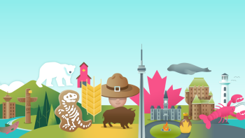 Simple Explore Canada this summer animation.